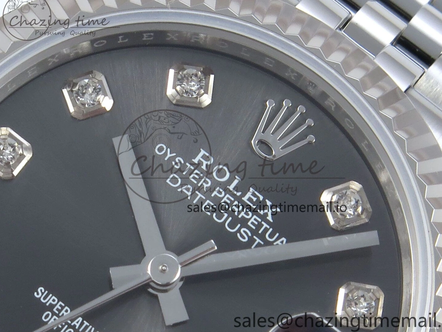 MiroTime 0304 DateJust 31 278274 ARF 1:1 Best Edition 904L Steel Gray Diamonds Dial on SS Jubilee Bracelet ETA OnTrend 541